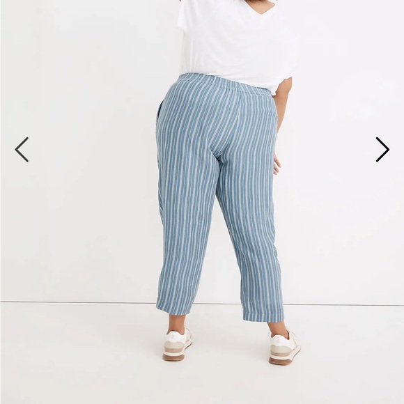 Linen-Blend Track Trousers in Stripe - Picture 3 of 8